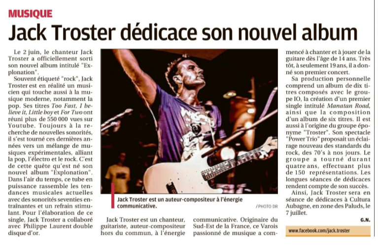 article Troster La Provence